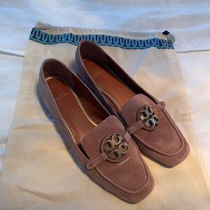 Tory Burch Miller Suede Loafer: rosy blush/ gold